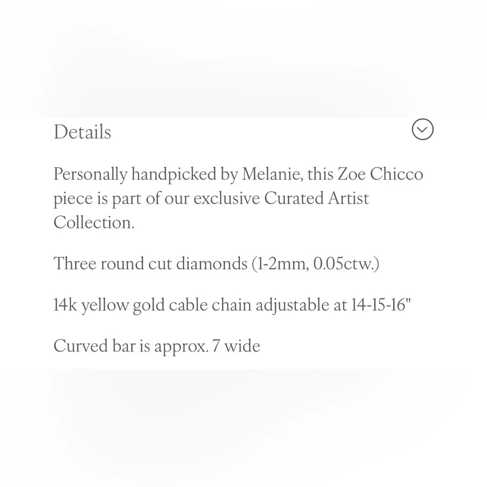 Zoe Chicco NEW 14k 3 Graduated Small diamond bezel necklace Mfg $650